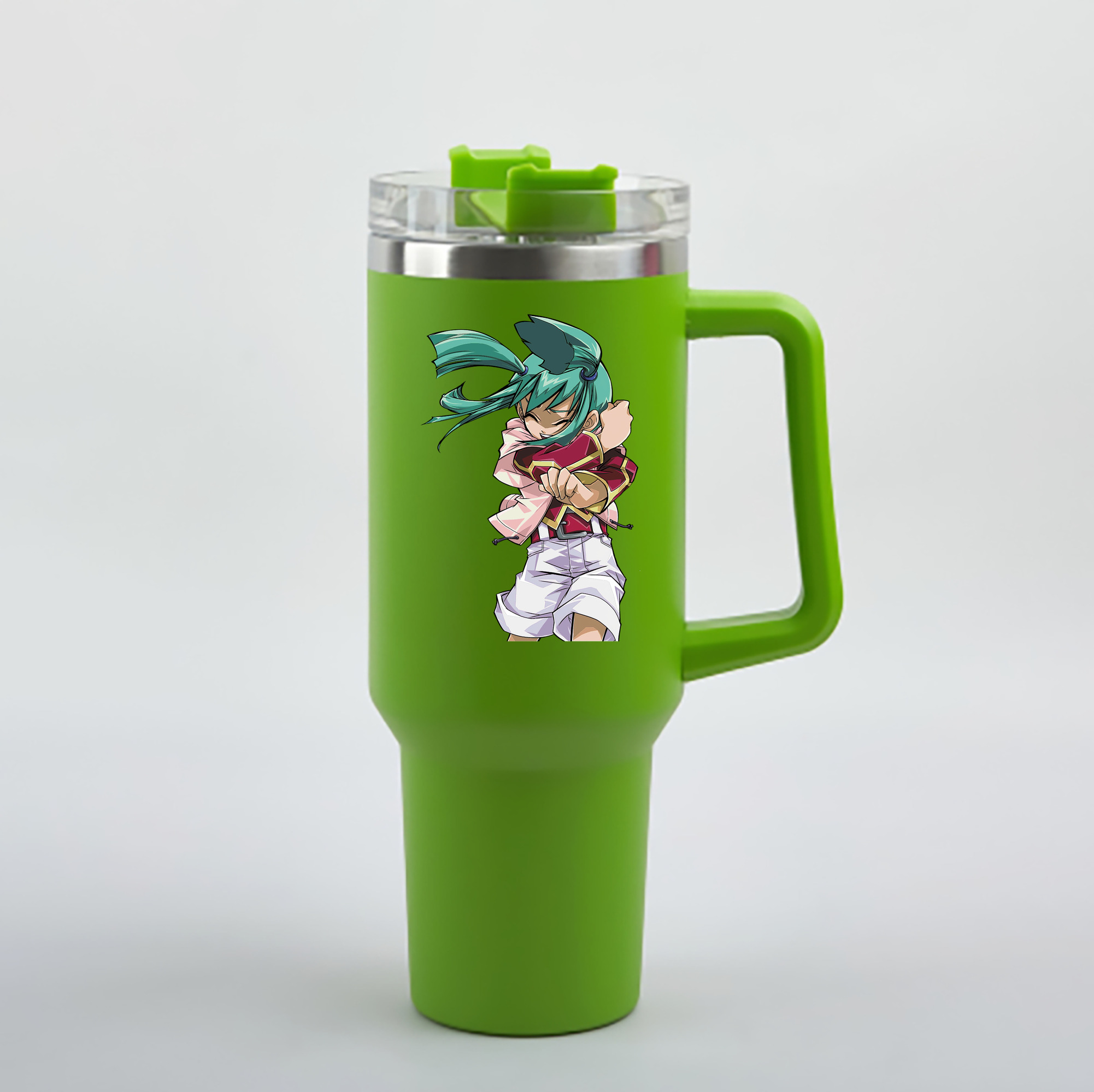 （画像用） 遊☆戯☆王 Yu-Gi-Oh! 1200mL車用タンブラー - クリスタルステッカー（プラスチックストロー付き）